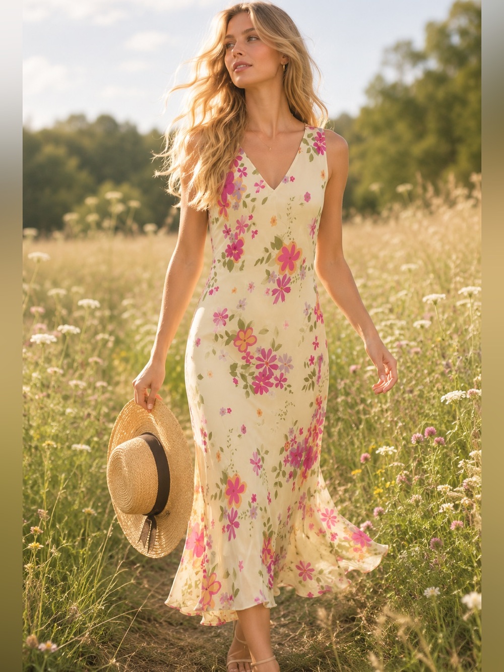 Chadwicks Floral Fully Lined Dress